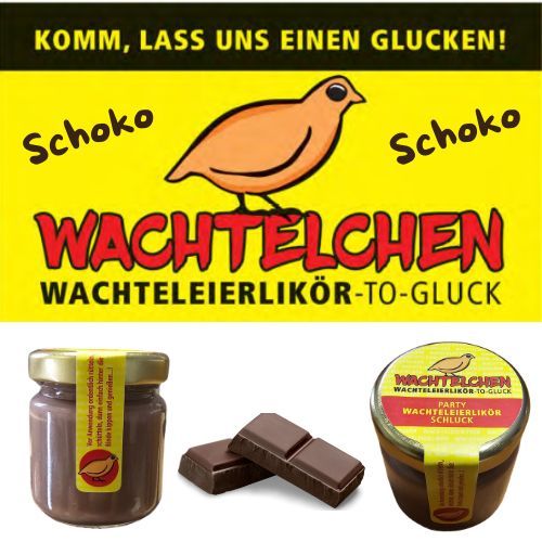 WachtelGlück® Wachteleierlikör to Gluck schoko