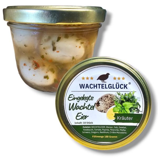 WachtelGlück® eingelegte Wachteleier Kräuter